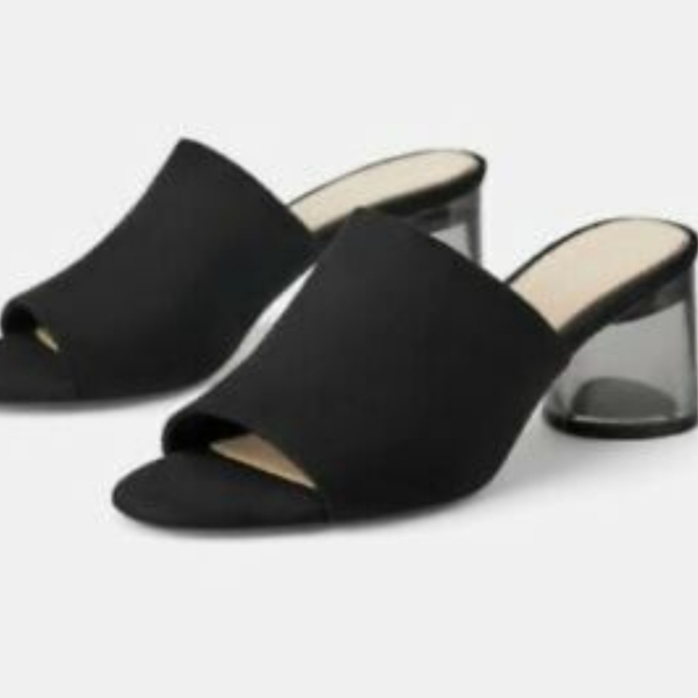 ZARA suede heel with block heel